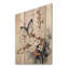 Art asiatique, papillon blanc et gris sur bois-862501404