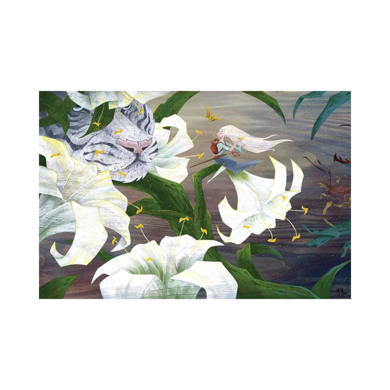 Vigilant Tiger by Martin Hsu - Print on Canvas, Wrapped Canvas, 20.32 cm H x 30.48 cm W