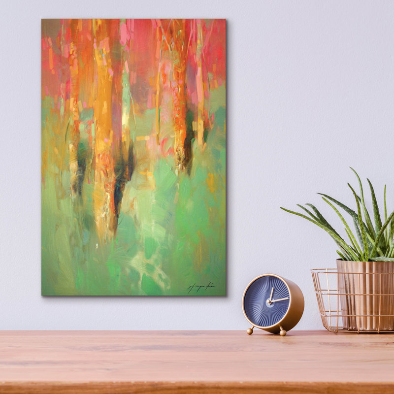 Art mural en verre Wrought Studio «Grove» par Vahe Yeremyan, H 16 po x l 12 po x P 0,13 po