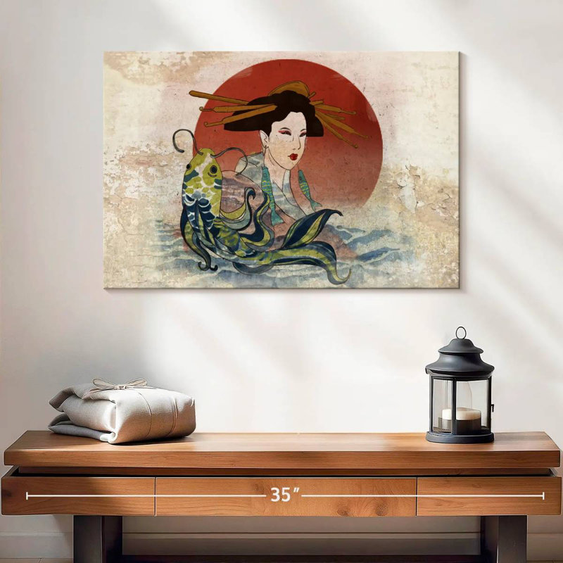 Leisha Geisha et Koi, H 16 po x l 24 po