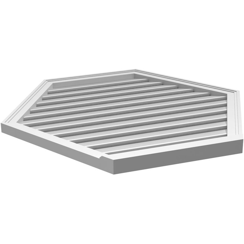 Évent horizontal fonctionnel à pignon en uréthane à surface horizontale Signature, H 38 po x l 40 po x P 2 po