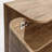 53.3'' W Natural Oak Grain Sideboard 3-Door Buffet Cabinet with Curved Corners
