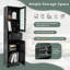 Amatul Glass Freestanding Linen Cabinet
