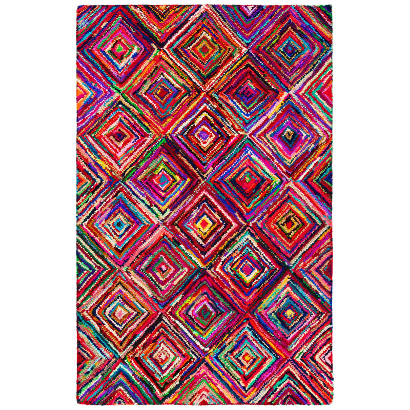Tapis de performance géométrique touffeté à la main Anaheim Nantucket, Rectangle 2 pi x 3 pi