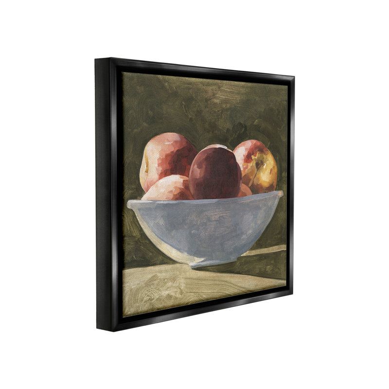 «Shadow Apples Still Life» par Emma Caroline sur, Cadre flottant noir de jais, H 18 po x l 18 po