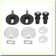 Durable Seat Hinge Bolts with Expanding Rubber Nuts and Plastic Screw Fixings