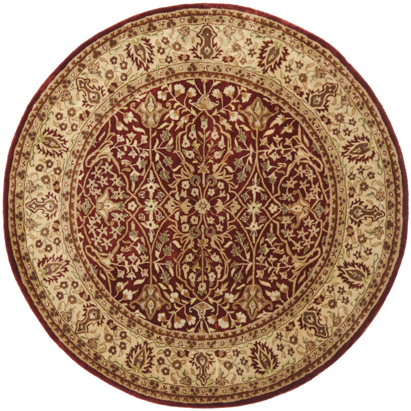 Evie New Zealand Wool Oriental Rug, Round 6'