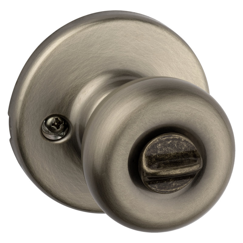 Tylo Keyed Entry Knob featuring SmartKey Security, Antique Brass