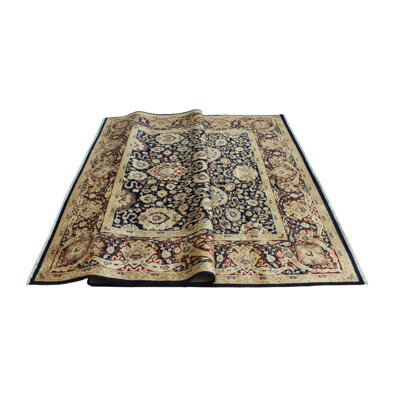 Versailles Hestia Hand Knotted Wool Blue/Beige Area Rug