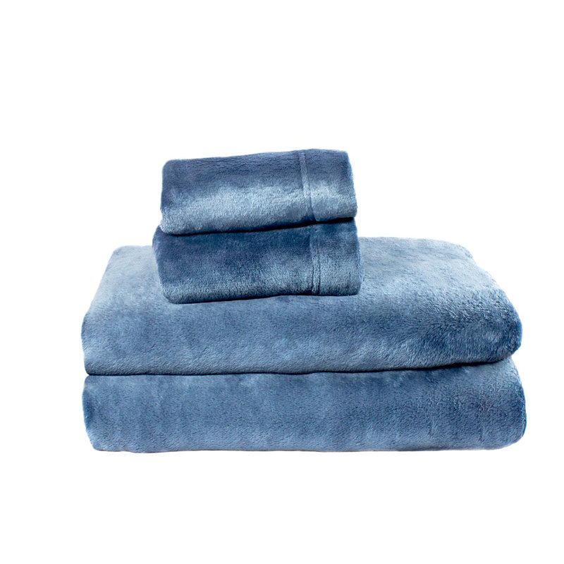 Polyester Machine Woven Sheet Set, Queen, Gray