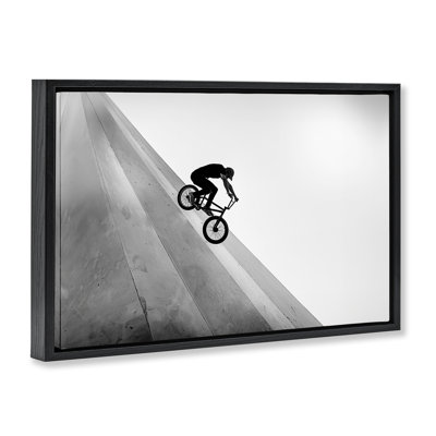 Black and White Biker Floating Frame, design by Sisi and Seb