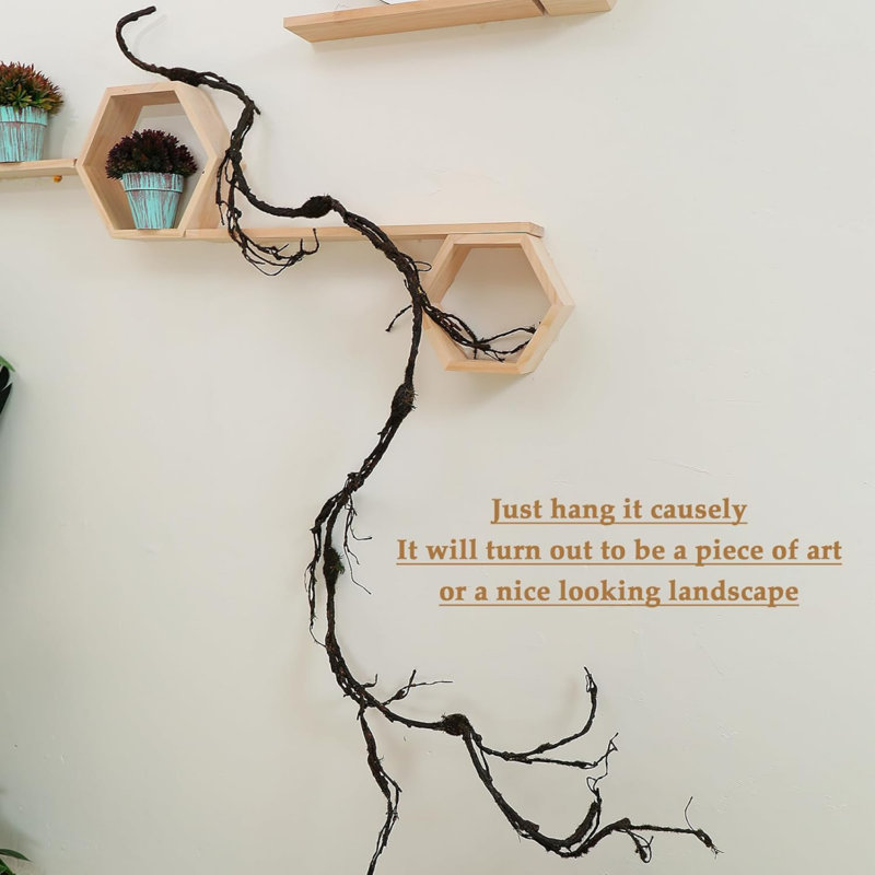 Artificial Bendable Tree Branches Moss Plants Twigs For Decoration Twisted Door