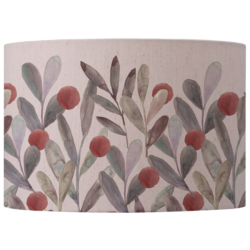 25 cm H Round Cotton Lamp Shade ( No Direct Attachment Method ), Red