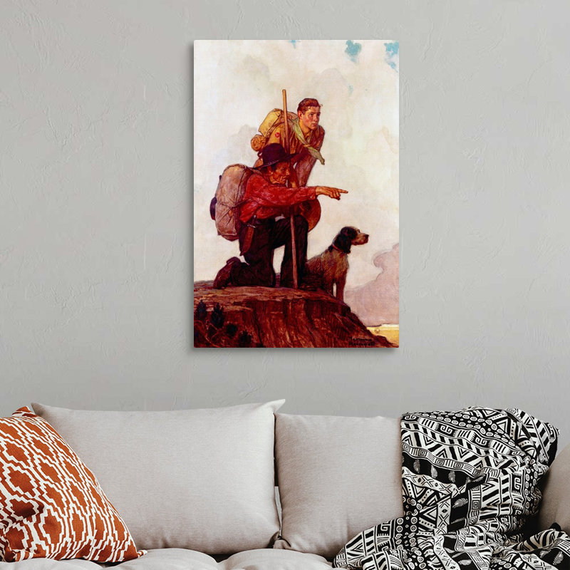 Art mural sur toile Norman Rockwell A Scout Is Loyal, H 36 po x l 24 po x P 1,25 po, Toile tendue