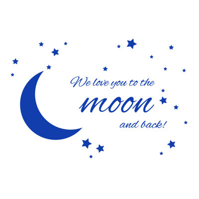 Adhésif décoratif « To the moon and back »