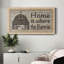 Toile encadrée de qualité supérieure Home & Farm III - prête à être accrochée-88114958-88114955