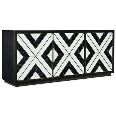 Sanctuary 2 Noir Et Blanc Entertainment Console