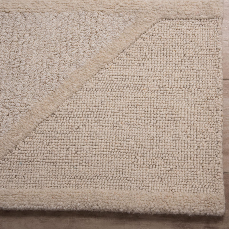 Tapis 100% laine touffeté à la main, Rectangle 7 pi 9 po x 9 pi 9 po