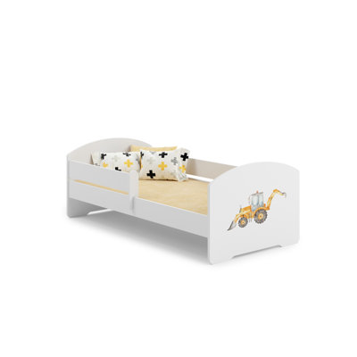 Children's bed LUK with railings - Excavator