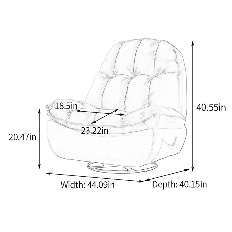 Fauteuil inclinable en similicuir Surianna, Bleu clair