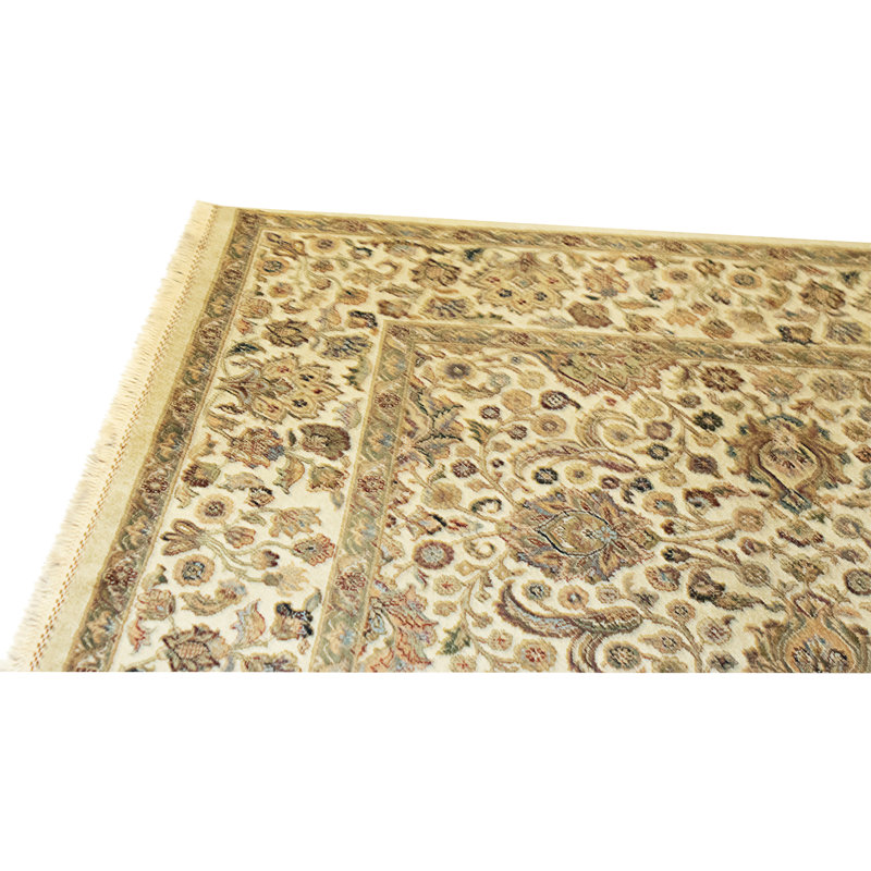 High-Quality Hand-Knotted Gold Area Rug