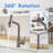 Modern Stainless Steel Kitchen Faucet With 360° Swivel & 3 Spray Modes, Grey