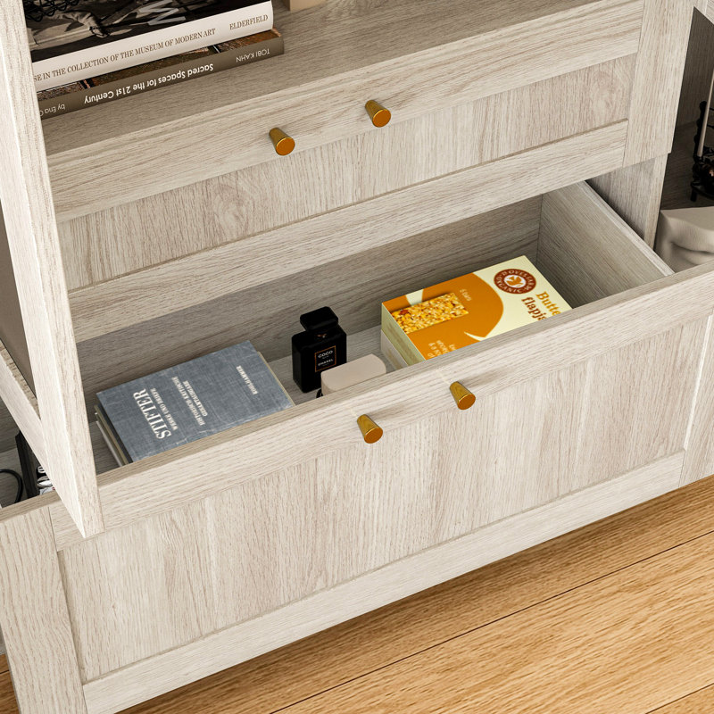 Living Room Set With 2 Display Cabinets