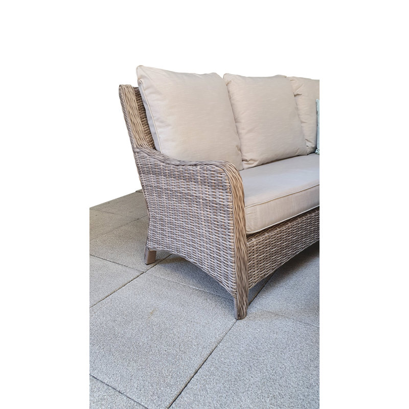 Mabry 6 - Person Wicker Patio Dining Set with Square Table , Cushions Included