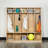 Serena Wood School Coat Locker with Bench, Cubbies and Storage Organizer Hook