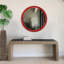 Miroir rond surdimensionné en perles bleu marine brillant-737240235