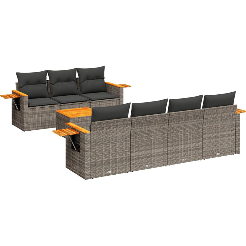 Ensemble de canapé de jardin Vidaxl PE