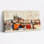 «Prague Castle Cityscape», art abstrait sur toile tendue, ensemble de 1 peinture à l'huile