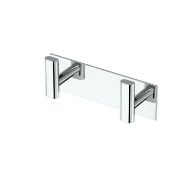 Elevate Wall Mount Towel, Robe, Coat, Hat Rack with 2 Hooks for Bathroom, Kitchen, Bedroom