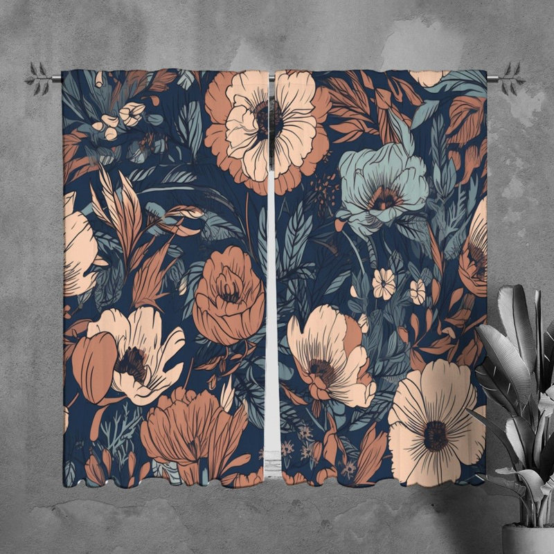 Rideau en polyester Leshia, L 40 po x L 61 po