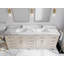 84 po Cambridge X P 22 po D Meuble-lavabo double en grain fin avec 2 po Viola or quartz