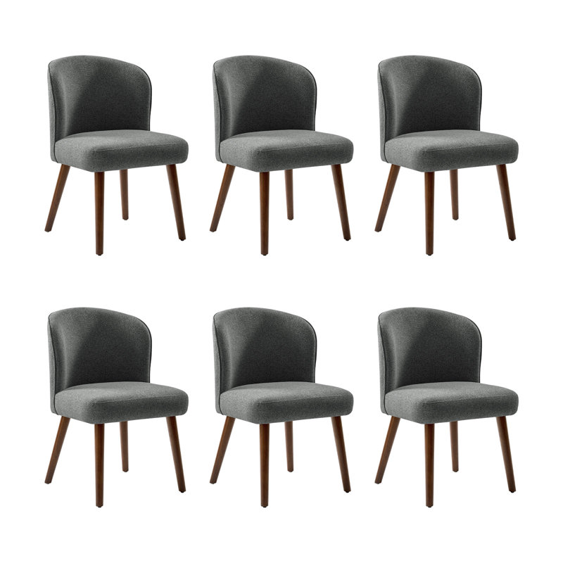 Upholstered Dining Chair, Grey, 6