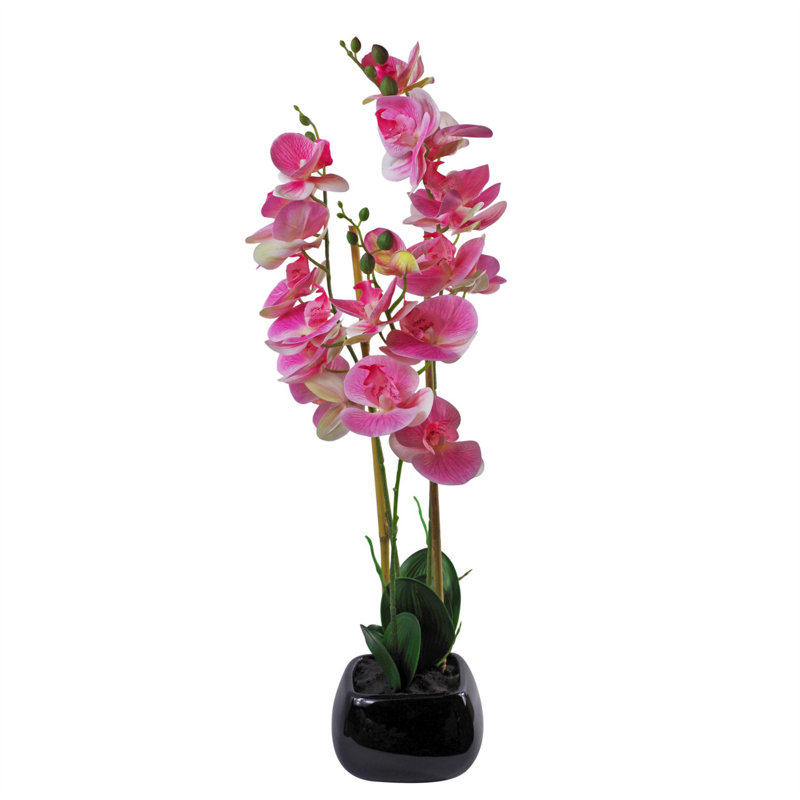 Fabric, Faux Silk, Plastic Artificial Arrangement in Planter, Light Pink