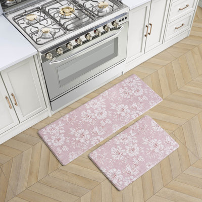 Laura Ashley Iris Comfort Standing 2 Pieces Anti-Fatigue Mats