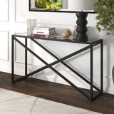 Calix Glass Top Console Table