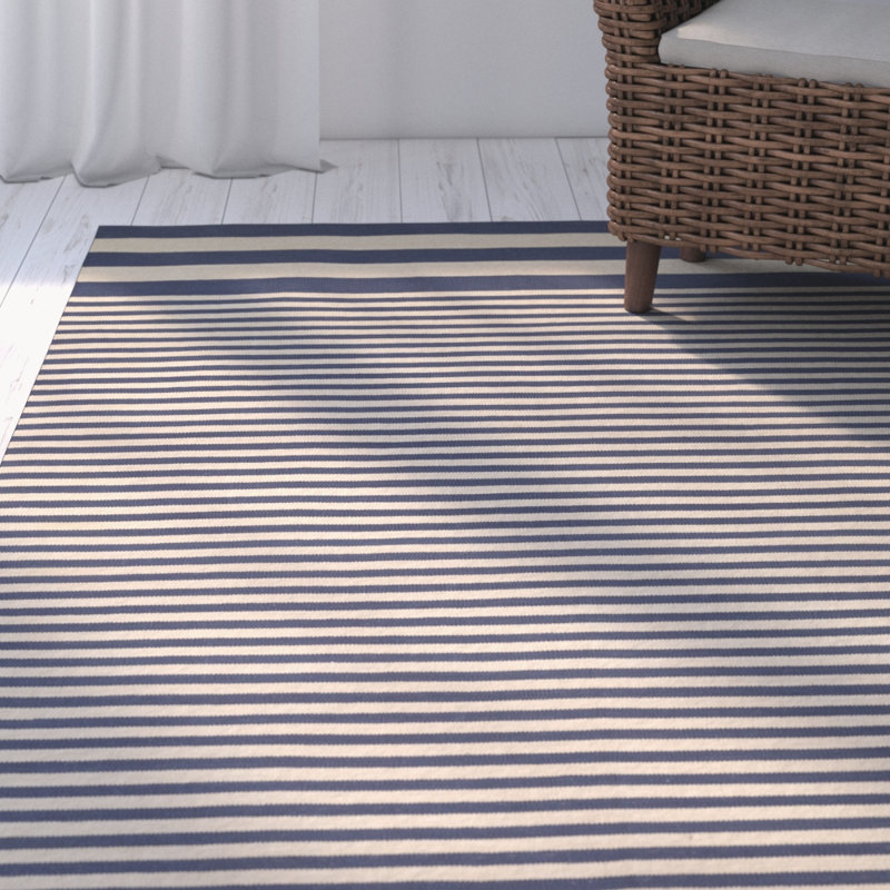 Kinslee Cotton Striped Indoor Rug, Rectangle 8' x 11'