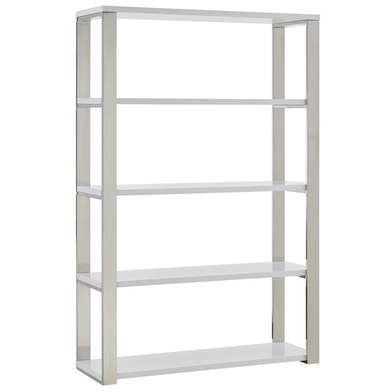 Kenyon Shelving Unit, Silver/White