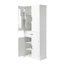 Grande armoire blanche pour accessoires de salle de bain et rangement avec tiroir à options diverses