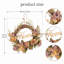 Couronne de soie artificielle rose, couronne de décoration de café pour porte murale de bureau extérieur