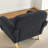 41.75" Rolled Arms Upholstered Barrel Accent Armchair With Wood Legs-2086772061