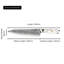 Seido Knives Takoizu Gyuto Couteau de chef, blanc Couteau de cuisine en acier Damas VG-10 Super Steel Blade