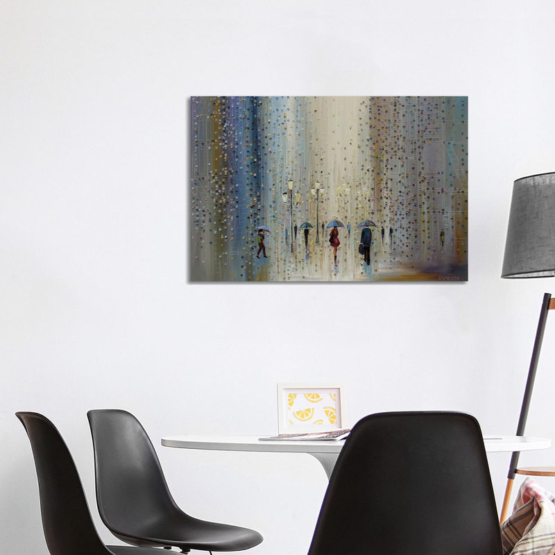 Print on Canvas, 66.04cm H x 101.6cm W x 3.81cm D, Black Floater Framed