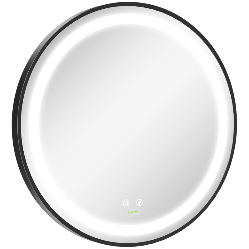 Miroir de salle de bain kleankin, H 27,6 po x l 27,6 po