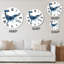 Cachalot bleu sur fond blanc VI - Horloge murale nautique et côtière-448897187