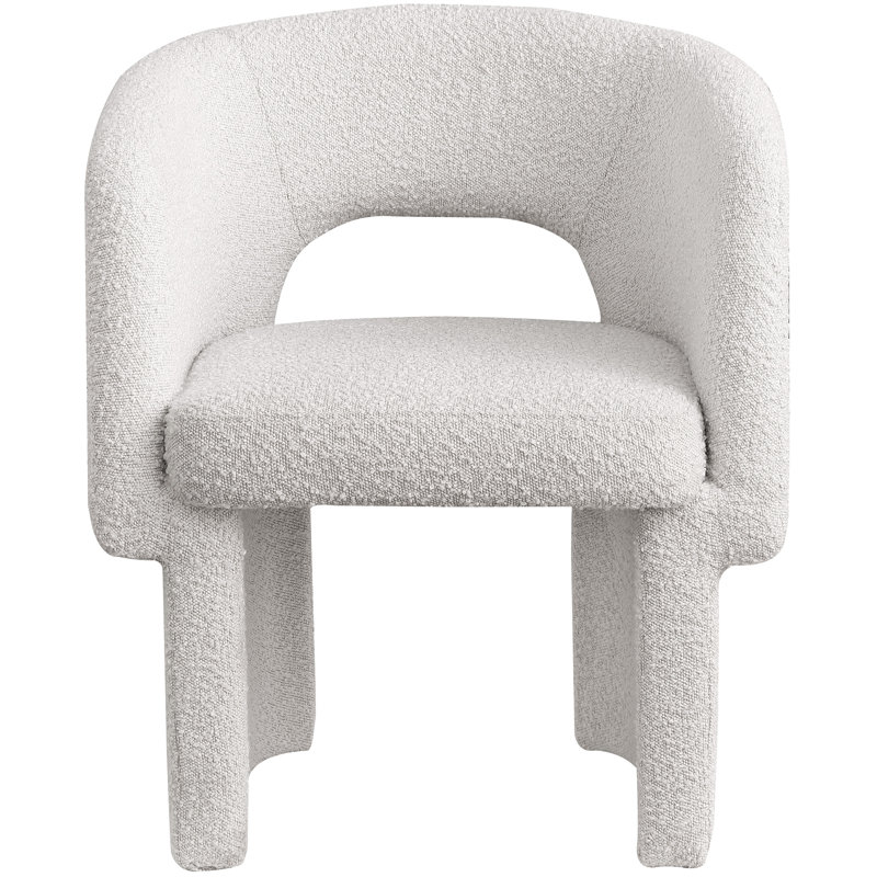 Emmet Fabric Dining Chair, Cream Boucle Fabric