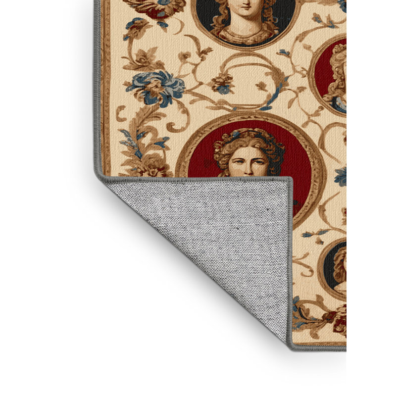 Tapis brun français lavable à la machine, Rectangle 7' x 9'